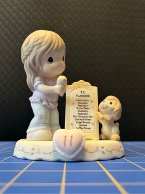 Precious Moments Figurine with Puppy - Growing in Grace Age 11